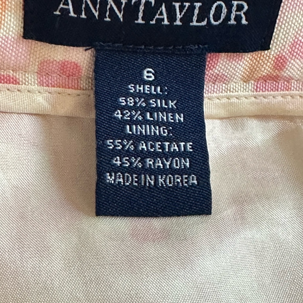 Ann Taylor Pink Mosaic Pencil Skirt - Picture 5 of 8